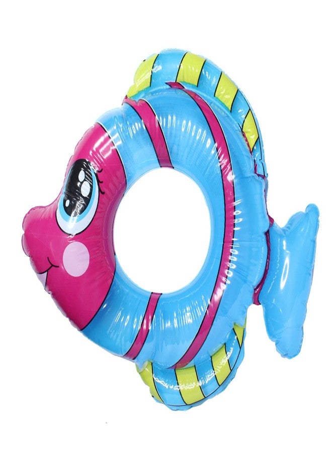 بوكسو عوامات بوكسو القابلة للنفخ، أنابيب سباحة، حلقات، ألعاب حفلات الشاطئ وحمام السباحة للأطفال والكبار والصغار (متعددة الألوان، حلقة سباحة على شكل سمكة) - Image 1